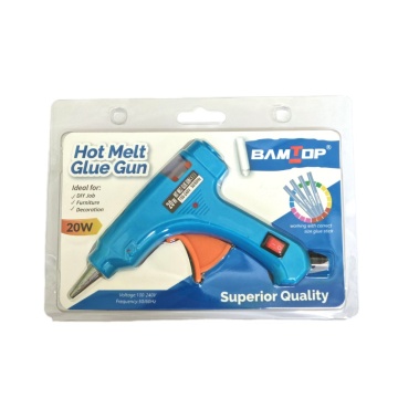 Клеевой пистолет, мощность 20 Вт, диаметр клеевого стержня 0,7см (2 стержня в комплекте)