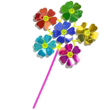 Ветрячок 46см "Смайлики" 6 цветков