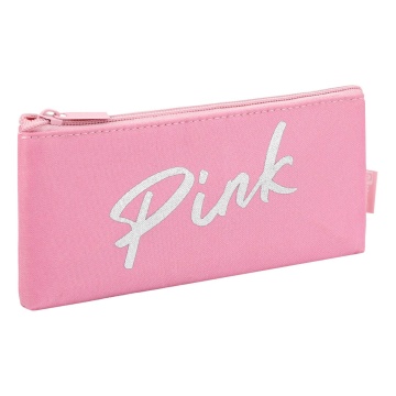 Пенал-косметичка (190*90*15) молния, ткань, высокая металлиз.печать "Розовый"