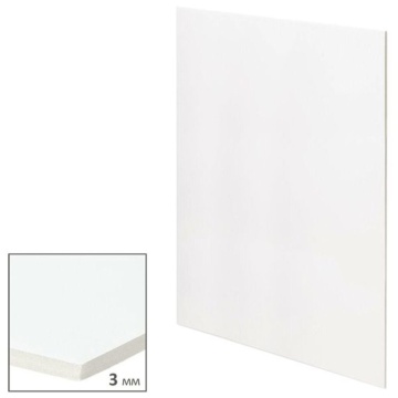 Пенокартон 50*70см , 3мм, плотность 360 г/м2, матовый белый