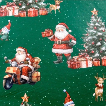 Набор ErichKrause Decor 4 листа упаковочной бумаги тишью В гостях у Санты 50х70см