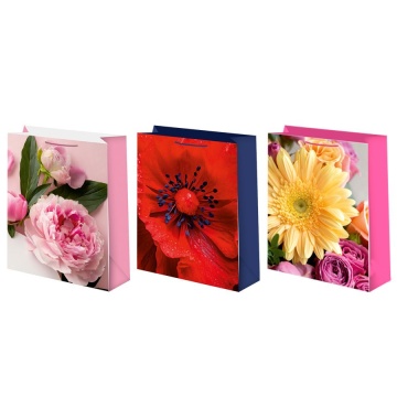 Пакет подар. бумажн. 12*15*6 см, 140гр/м2  Микс женский
