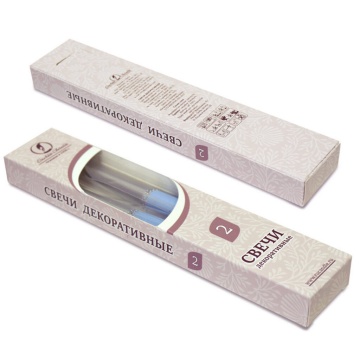 Свеча античная серебристо-голубая 2 шт/уп