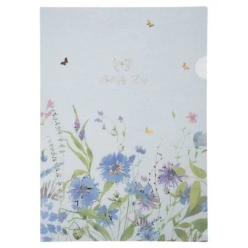 Папка уголок А4 Бабочки-Цветы, текстура