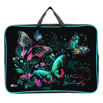 Папка А3. Широкая боковина. Ручка тесьма. 475*345*80 мм. МАГИЯ БАБОЧЕК