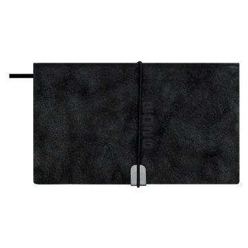 Планинг дат. 2026г 175*95мм 64л., кожзам., мягк.пер. "Тиволи глосс черный" резинка,ляссе