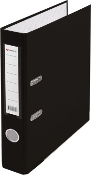 Регистратор А4  50мм PР, LAMARK, черный, карман, металл.окантовка