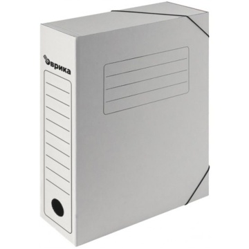 Архивная папка на резинках 75 мм белая (на 700 листов А4)