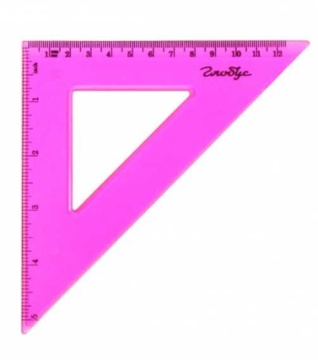 Треугольник пластик 45*14см розовый ГЛОБУС ТК14