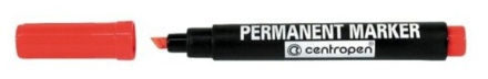 Маркер перманентный 1-4,6мм  скошенный красный