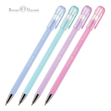 Ручка шар. BV "FirstWrite. Zefir" синяя, 0,5мм, 4 цв.корпуса
