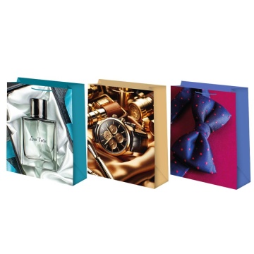 Пакет подар. бумажн. 12*15*6 см, 140гр/м2  Микс мужской