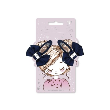 Набор заколок для волос "Феникс+. Банты" 2шт., 5,5см