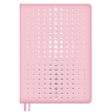 Ежедневник недат. А6+ 120л., кож.зам., тв.пер. "Плонже розовый" ляссе