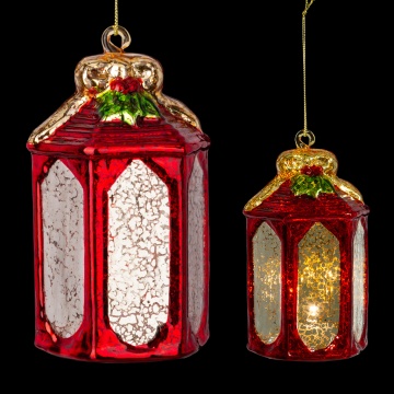 Украшение ErichKrause Decor Фонарь с подсветкой 10см, стекло