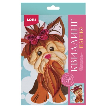 Квиллинг. Панно "Милый щенок"