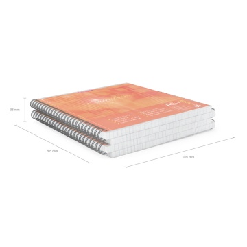 Тетрадь общая на спирали ErichKrause Spiralblock, А5+, 80 листов, клетка, перфорация, микроперфораци