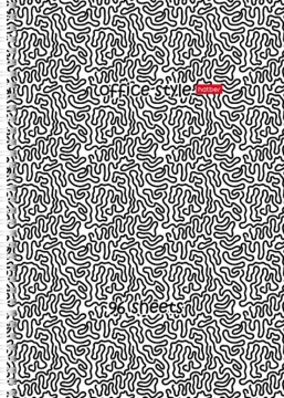 Тетрадь А4  96л ЛИН. гребень Hatber "Лабиринт" глянц.лам., тисн.*