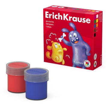 Гуашь  9цв 180мл Erich Krause Jolly Friends