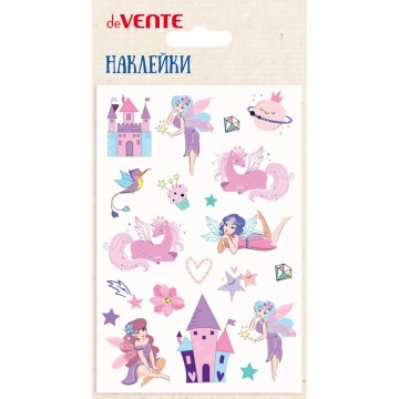 Наклейки декоративные объемные 10*15см  "Мир феи",мягкие, многоразовые