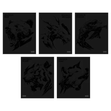 Тетрадь А5 48л кл. Hatber "Shadow" мат.лам., 3Dлак, 5диз.в блоке