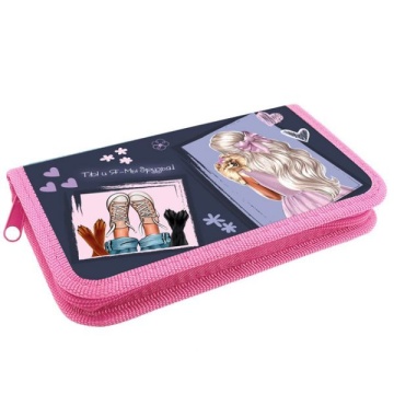 Пенал 1 отд. (190*110*27) молния, лам.картон "Девочка с собачкой"