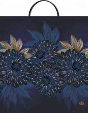 Пакет 35*36см (85мк) с пластиковой ручкой "Синий бархат" ПВД*