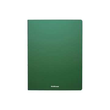 Папка на 2 кольцах пластиковая ErichKrause Matt Classic, 24мм, A4, зеленый (в пакете по 4 шт.)