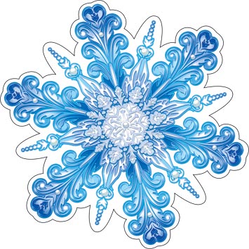 Украшение на скотче 10*10см "Снежинка"