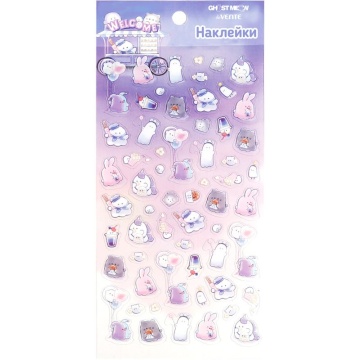 Наклейки декоративные  9*17,4см  "Ghost Meow. Popcorn Party"