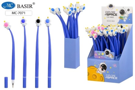 Ручка шариковая "Космонавт" синяя, кор. ассорти, 0,5мм