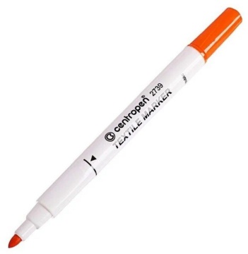 Маркер по ткани "Centropen textil", 1,8мм  оранжевый