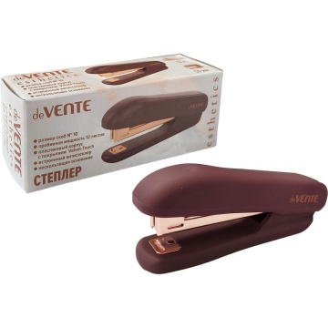 Степлер deVENTE 10 до 12л, Esthetics, пластик, антистеплер, бургунди
