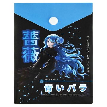 Конверт на кнопке  с рисунком А6 (158*114мм) Ледяная роза