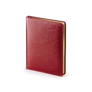 Ежедневник недат. А6 136л., кожзам, тв.обл. "Sidney Nebraska. Бордовый"