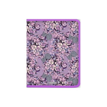 Папка для тетрадей на молнии пластиковая ErichKrause Hydrangea, A4+ (в пакете по 4 шт.)