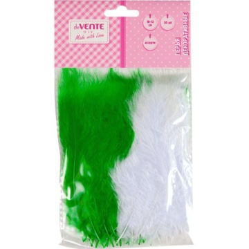 Набор "Перья для декорирования. Зелёный микс" 10*15мм, 50 шт, ассорти