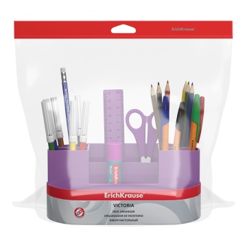 Набор школьный пластиковый ErichKrause Victoria, Candy, фиолетовый