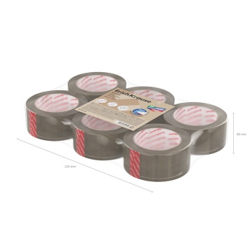 Набор из 6 клейких лент упаковочных ErichKrause Brown, 48mmх50m, коричневый (в пленке)