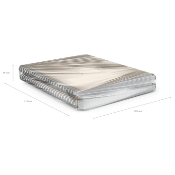 Тетрадь общая с пласт. обл. на спирали ErichKrause Пудра, Лица, текстура песок, бежевый, А5, 80 л.,