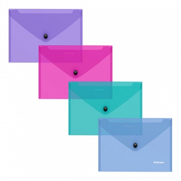 Конверт на кнопке С6 полупрозрачный Glossy Vivid