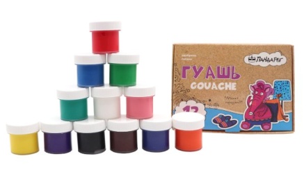 Гуашь ПандаРог "Чудотворики" 12 цветов по 10 мл, в картонной упаковке*24