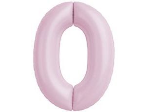 Шар фольга 40" "Цифра 0" Зефирный