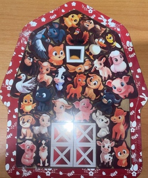 Пазлы в рамке деревянные 34 элемента 28*19см "Ферма"