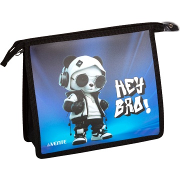 Папка д/тетрад. А5 (243x200x80) 1отд. молния сверху, пластик "Hey Bro"