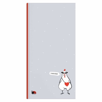 Записная книжка 110*206мм  80л. 7БЦ "Стильные курочки" мат.лам., тисн.фольгой