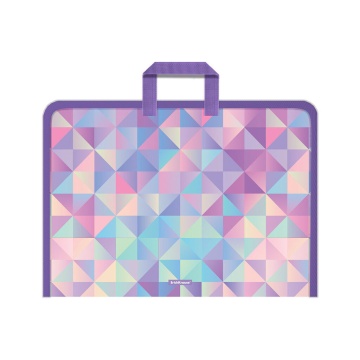 Папка А3 (460*316*30) с ручками, молния, пластик Magic Rhombs