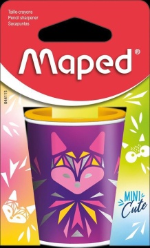 Точилка пласт. с контейнером 2 отв. MINI CUTE, из декорированного металла