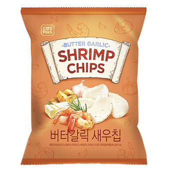 Чипсы со вкусом чесночной креветки 64гр.