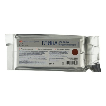 Глина для лепки "Сонет", 500г, терракотовая, cамозатвердевающая